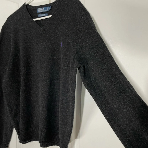Polo by Ralph Lauren Men’s 100% Lambswool V Neck Essential Sweater size … - Picture 3 of 6